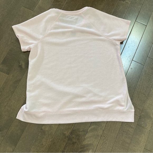 Active Zone Size 1X Pink Crewneck Sweatshirt Short Sleeves and Grommet Detailing - Picture 6 of 7